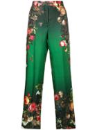 F.r.s For Restless Sleepers Floral Embroidered Trousers - Green
