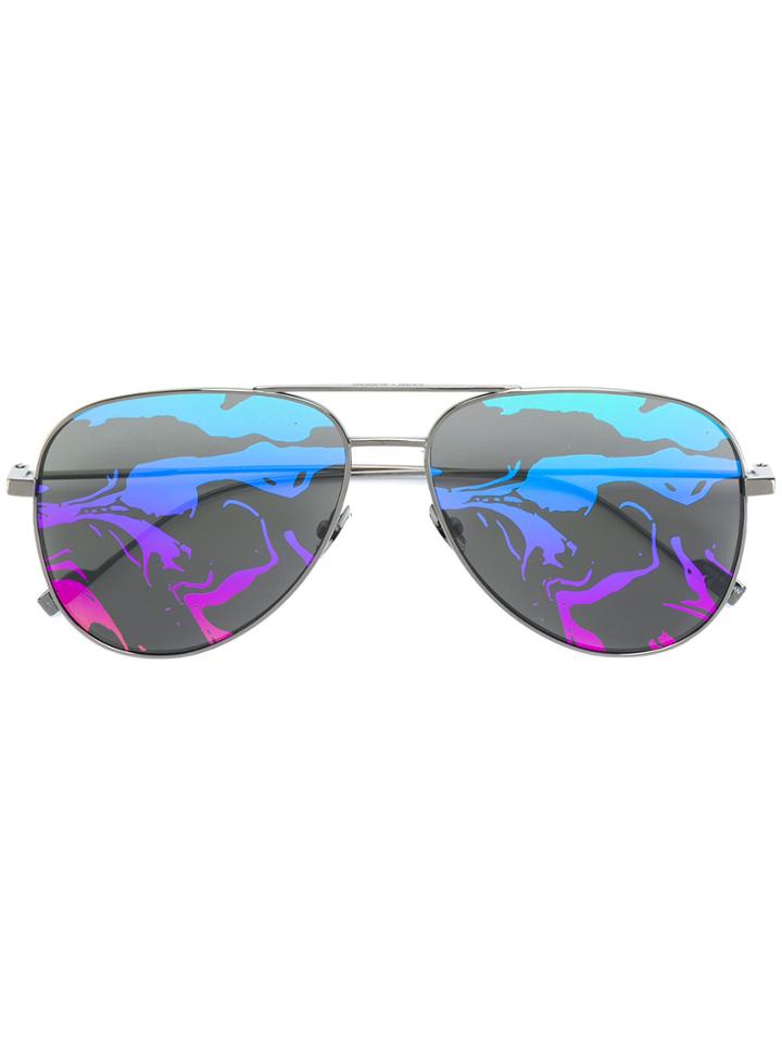 Saint Laurent Eyewear Rainbow Classic 11 Sunglasses - Metallic