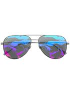 Saint Laurent Eyewear Rainbow Classic 11 Sunglasses - Metallic