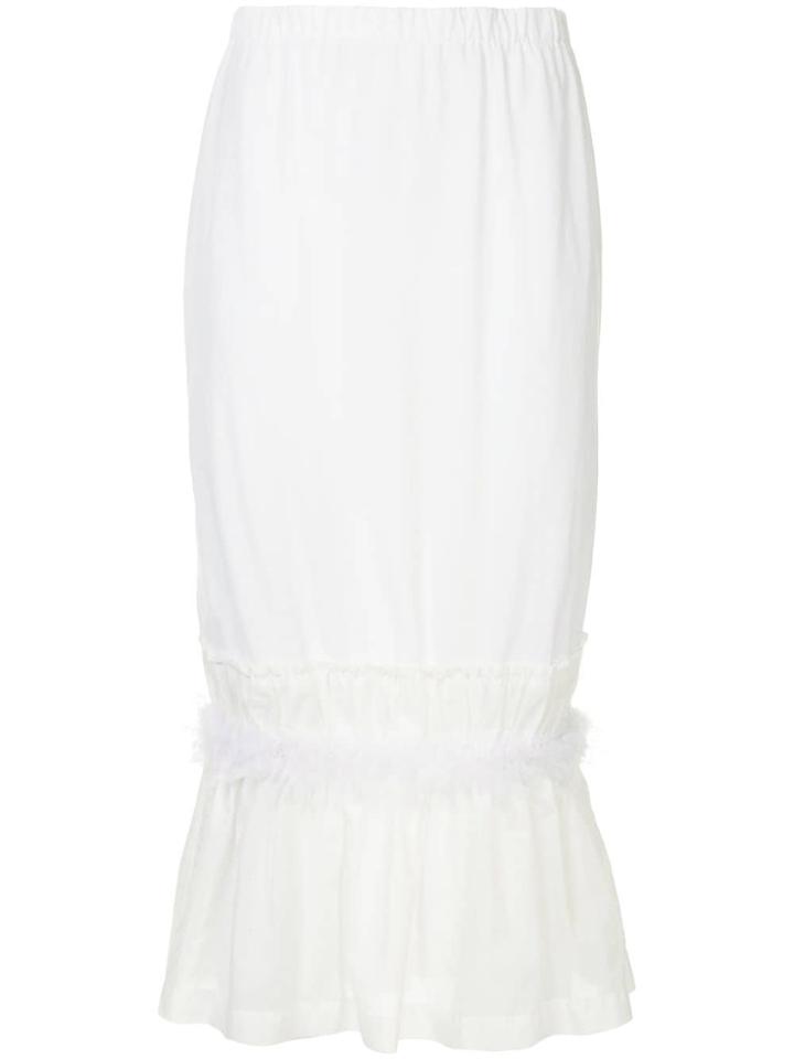 Comme Des Garçons Vintage Midi Frilled Skirt - White