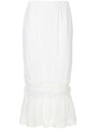 Comme Des Garçons Vintage Midi Frilled Skirt - White
