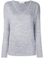 Rag & Bone /jean Melange V Neck Jumper, Women's, Size: Medium, Grey, Rayon/polyester/spandex/elastane
