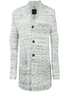 Lost & Found Ria Dunn - Long Cardigan - Men - Cotton/polyamide/mohair/wool - Xs, Grey, Cotton/polyamide/mohair/wool