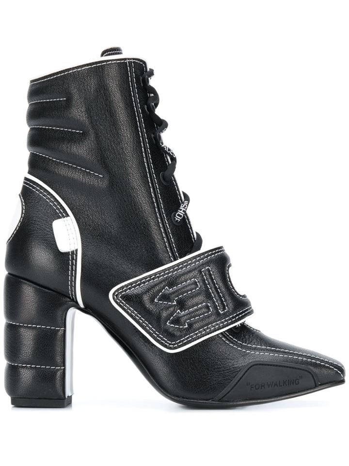 Off-white Touch Strap Ankle Boots - Black