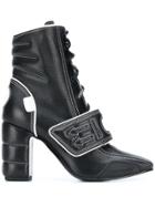 Off-white Touch Strap Ankle Boots - Black