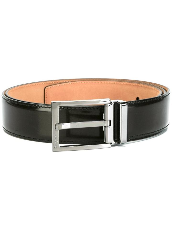 Salvatore Ferragamo Adjustable Reversible Classic Belt, Men's, Size: 115, Brown, Calf Leather