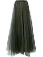 Lédition - Pleated Maxi Skirt - Women - Polyamide - 44, Green, Polyamide