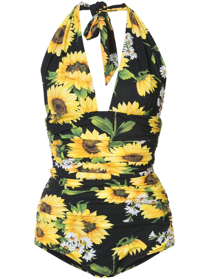 Dolce & Gabbana Sunflower Swimsuit - Yellow & Orange