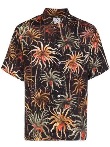 Endless Joy Palm Print Shirt - Black