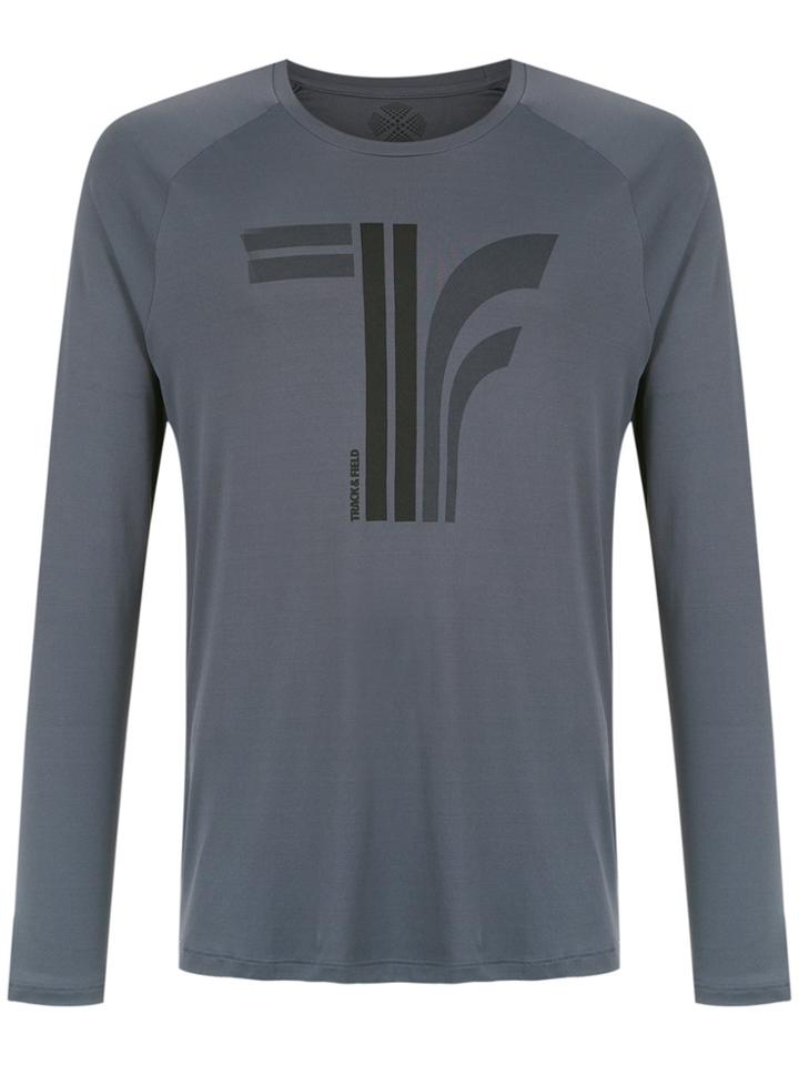 Track & Field Printed Long Sleeved T-shirt - Grey