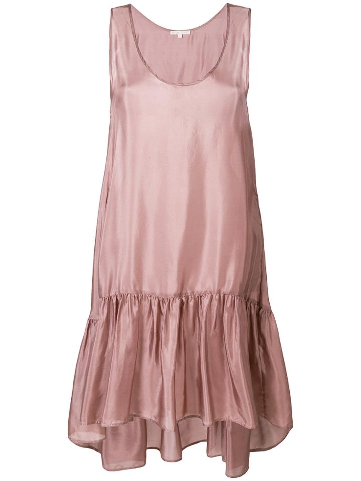 Gold Hawk Asymmetric Lace Dress - Pink & Purple