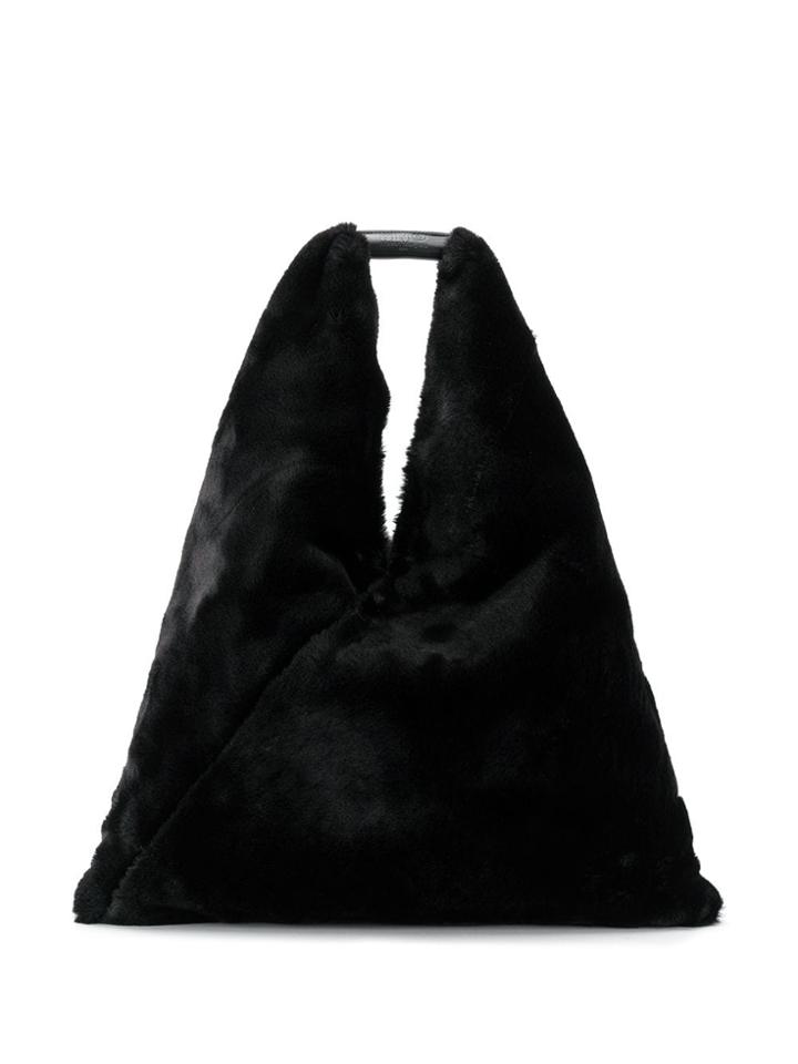 Mm6 Maison Margiela Fur Tote - Black