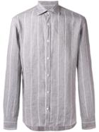 Danolis Striped Shirt, Men's, Size: 39, Grey, Linen/flax