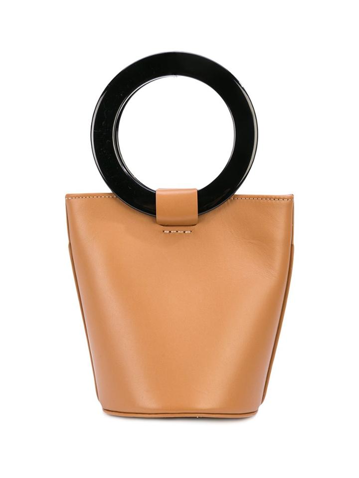 Modern Weaving Desert Canyon Circle-handle Bag - Brown