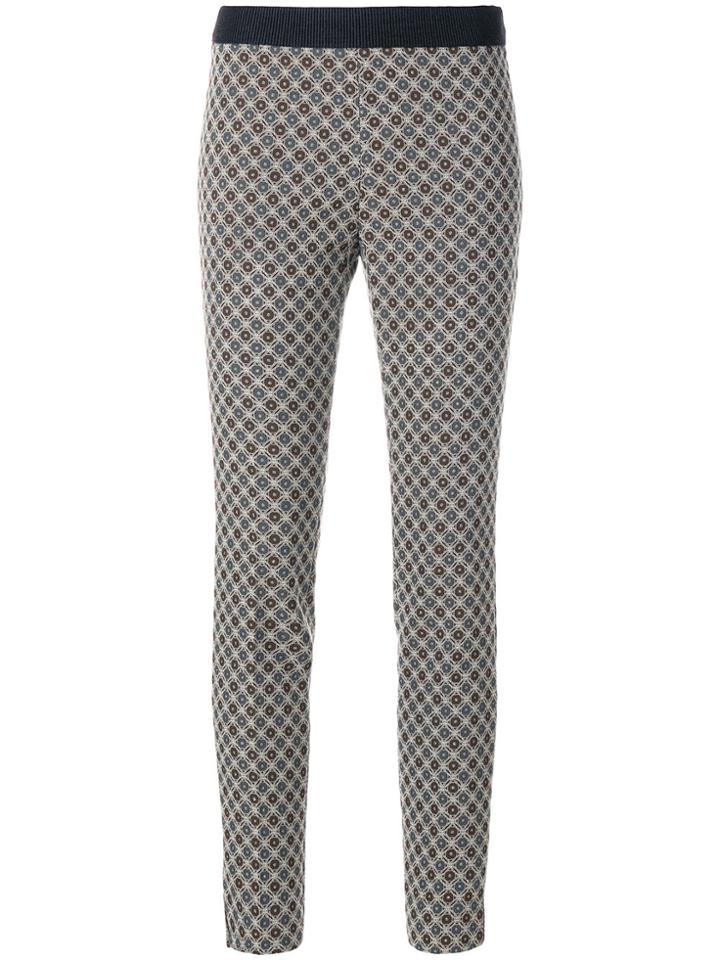 Via Masini 80 Patterned Elasticated Trousers - Multicolour