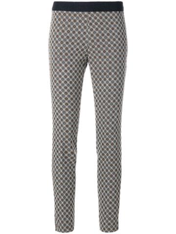 Via Masini 80 Patterned Elasticated Trousers - Multicolour