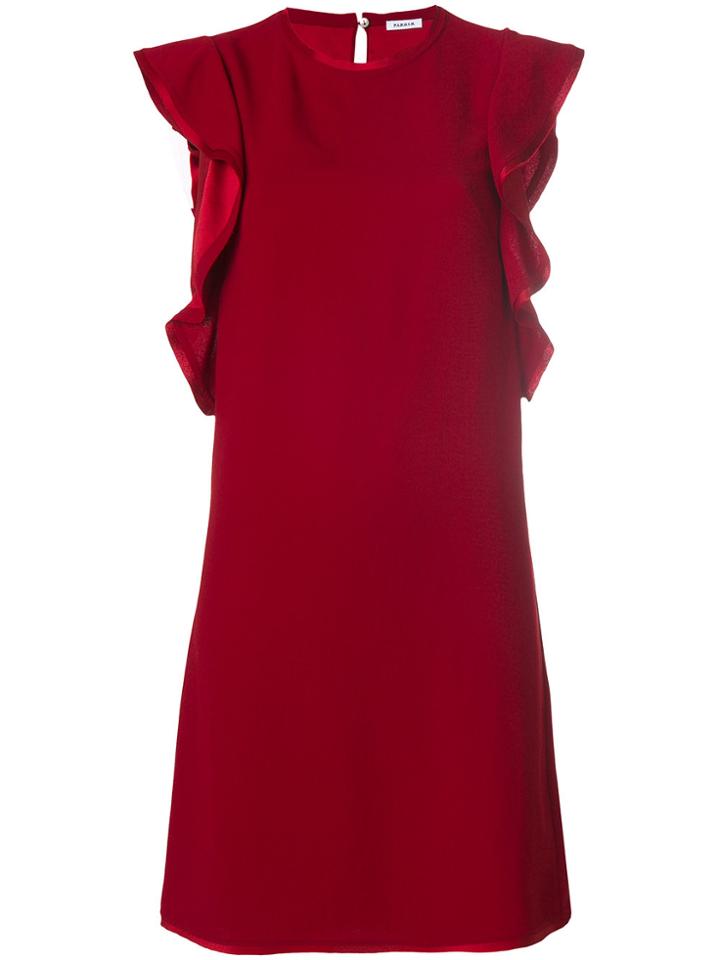 P.a.r.o.s.h. Draped Contrast Trim Dress - Red