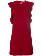 P.a.r.o.s.h. Draped Contrast Trim Dress - Red