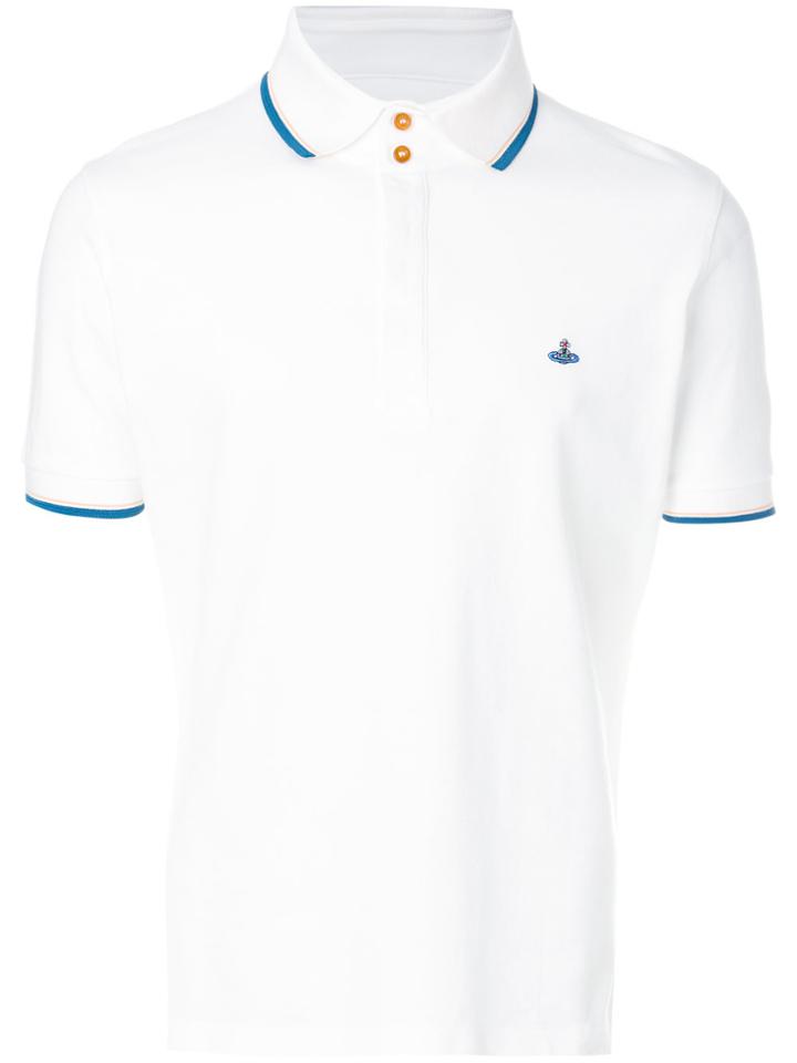 Vivienne Westwood Embroidered Orb Polo Shirt - White