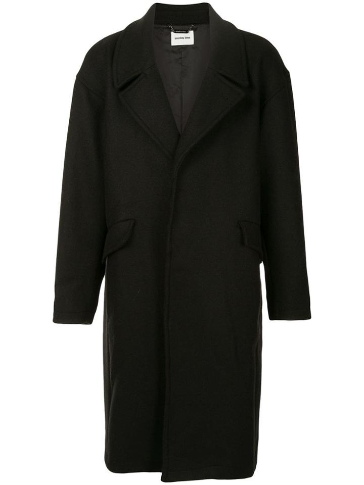 Monkey Time Classic Single-breasted Coat - Black