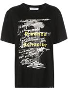 Proenza Schouler Pswl Column Print Short Sleeve T-shirt - Black