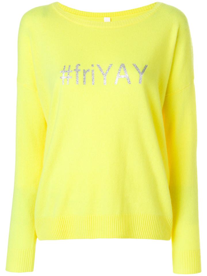 Philo-sofie Hashtag Print Jumper - Yellow & Orange