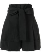 Alexander Mcqueen High-waisted Tie Shorts - Black