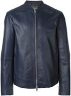 Emporio Armani Zip Front Leather Jacket