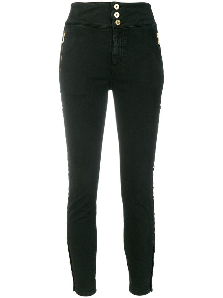 Just Cavalli Eyelet Detail Skinny Trousers - Black
