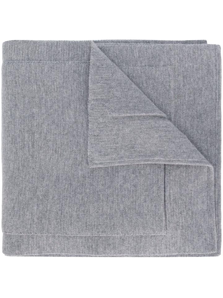 Thom Browne 4-bar Stripe Scarf - Grey