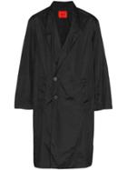 424 Address Print Trench Coat - Black