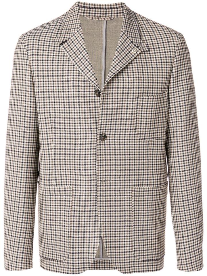 Closed Checked Tailored Blazer - Brown