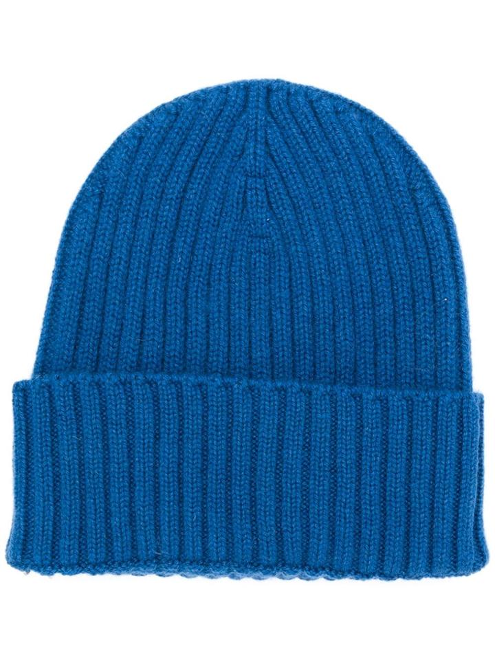 Dell'oglio Ribbed Knit Beanie - Blue
