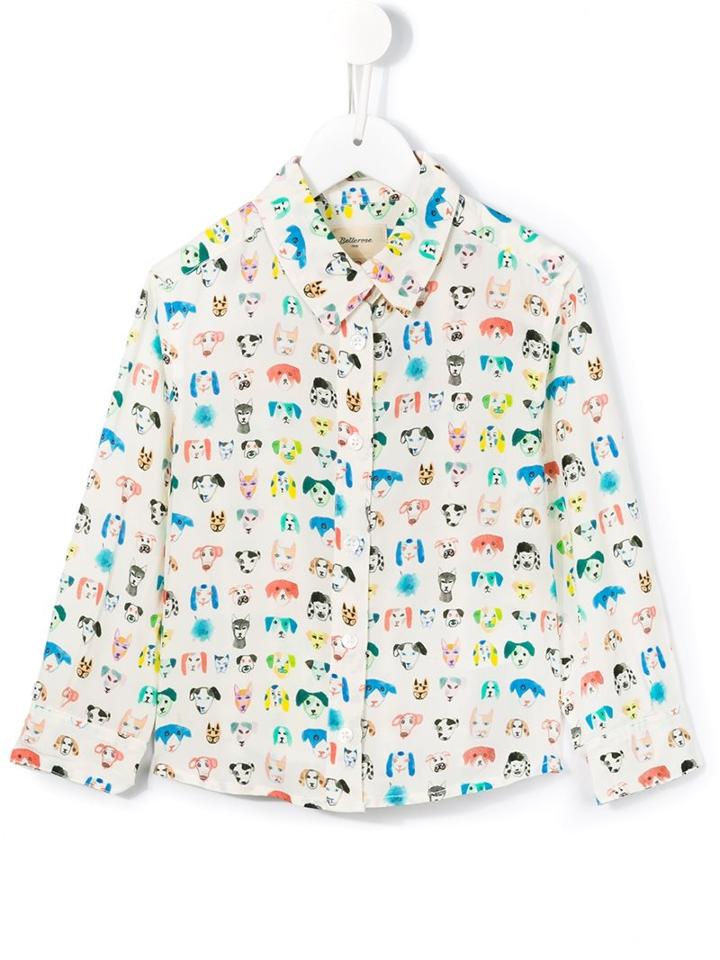 Bellerose Kids Dog Print Shirt, Girl's, Size: 8 Yrs