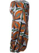 Junya Watanabe Comme Des Garçons African Print Dress, Women's, Size: Small, Orange, Cotton/linen/flax