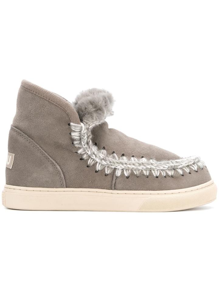 Mou Shearling Sneakers - Grey