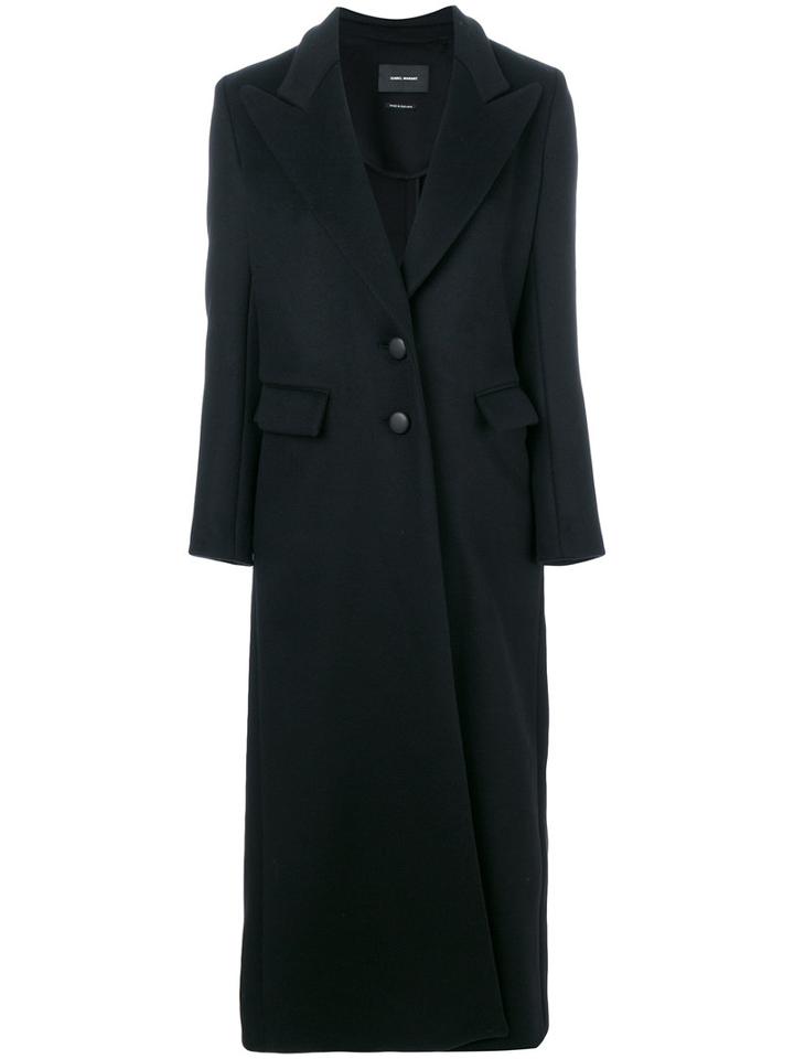 Isabel Marant - Fraley Duster Coat - Women - Cotton/viscose/cashmere/virgin Wool - 36, Black, Cotton/viscose/cashmere/virgin Wool