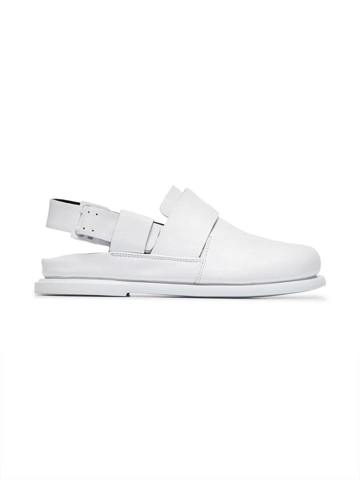 Camper Round Toe 'edo' Leather Sandals - White