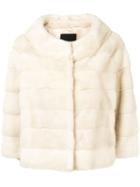 Liska Angelina Short Fur Jacket - White