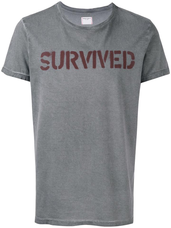 Htc Hollywood Trading Company Survived T-shirt, Men's, Size: Large, Grey, Cotton