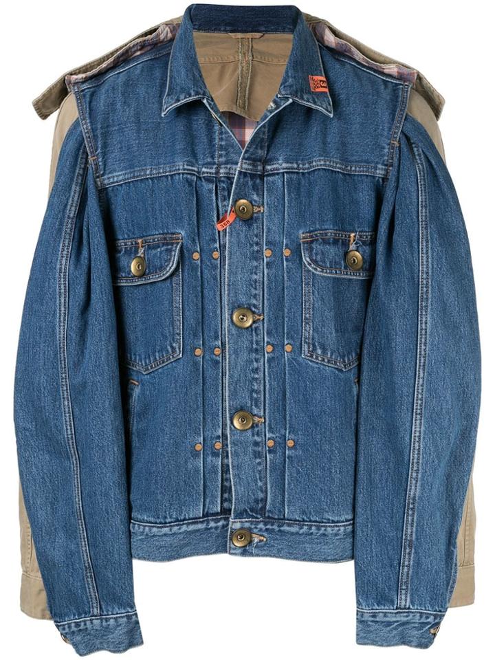 Maison Mihara Yasuhiro Combined Denim Jacket - Blue