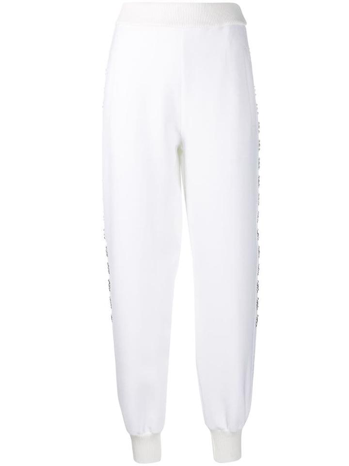 Iceberg Embellished Sides Track Pants - White