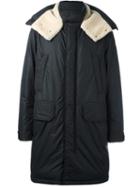 Moncler 'grafton' Padded Coat, Men's, Size: 1, Black, Polyester/polyamide/goose Down/sheep Skin/shearling