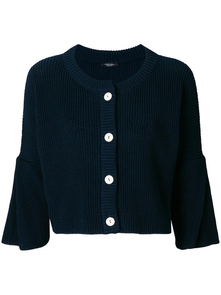 Roberto Collina Cropped Button Cardigan - Blue