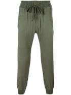 Haider Ackermann Cropped Tapered Track Pants - Green