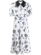 Self-portrait Sequinned Floral Dress - White