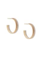 Lilian Von Trapp Structured Slim Hoop Earrings - Gold