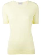 Daniella Knit T-shirt - Women - Cotton - M, Yellow/orange, Cotton, John Smedley