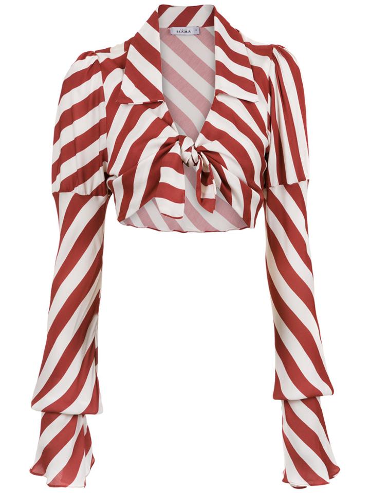 Amir Slama Cropped Blouse - Red