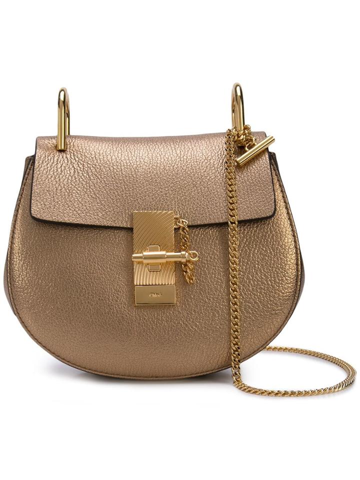 Chloé Drew Shoulder Bag - Gold